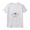 Donna Lesotho Heartbeat ECG Pride Lesotho Flag Roots Uomini Donne Maglietta con Collo a V - Ideale per Mostrare il Tuo Orgoglio Lesotho