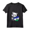 Donna Lesotho Cuore con Panda Pride Lesotho Bandiera Roots Souvenir Maglietta con Collo a V - Ideale per Mostrare il Tuo Orgoglio Lesotho