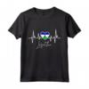 Lesotho Heartbeat ECG Pride Flag Roots Maglietta - Ideale per Mostrare il Tuo Orgoglio Lesotho o Come Souvenir