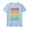 Lesotho Rainbow Testo Design, Lesotho Paese Maglietta - Ideale Regalo per Mostrare l'Orgoglio del Lesotho!