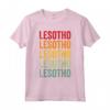 Lesotho Rainbow Testo Design, Lesotho Paese Maglietta - Ideale Regalo per Mostrare l'Orgoglio del Lesotho!