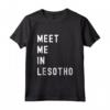 Incontriamoci a Lesotho Africa - Maglietta Geografica Vintage Retro per Appassionati di Viaggi e Geografia