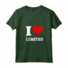 Cuore Rosso Amo Lesotho - Maglietta con Collo a V Leggera e Taglio Classico - Ideale per Mostrare Orgoglio