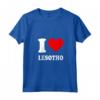 Cuore Rosso Amo Lesotho - Maglietta con Collo a V Leggera e Taglio Classico - Ideale per Mostrare Orgoglio