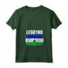 Emblema Bandiera Lesotho Maglietta con Collo a V - Leggera e Taglio Classico - Mostra il tuo Orgoglio Africano