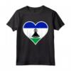 Lesotho Bandiera Cuore - Maglietta Amore e Sostegno per Regali Patriottici nel Lesotho - Ideale per Viaggi e Compleanni