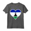 Lesotho Bandiera Cuore - Maglietta Amore e Sostegno per Regali Patriottici nel Lesotho - Ideale per Viaggi e Compleanni
