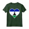 Lesotho Bandiera Cuore - Maglietta Amore e Sostegno per Regali Patriottici nel Lesotho - Ideale per Viaggi e Compleanni