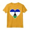 Lesotho Bandiera Cuore - Maglietta Amore e Sostegno per Regali Patriottici nel Lesotho - Ideale per Viaggi e Compleanni