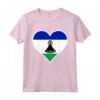 Lesotho Bandiera Cuore - Maglietta Amore e Sostegno per Regali Patriottici nel Lesotho - Ideale per Viaggi e Compleanni