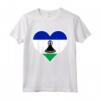 Lesotho Bandiera Cuore - Maglietta Amore e Sostegno per Regali Patriottici nel Lesotho - Ideale per Viaggi e Compleanni