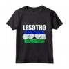 Emblema della Mappa della Bandiera del Lesotho - Maglietta Leggera con Taglio Classico - Ideale per Mostrare l'Orgoglio del Lesotho