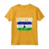 Emblema della Mappa della Bandiera del Lesotho - Maglietta Leggera con Taglio Classico - Ideale per Mostrare l'Orgoglio del Lesotho