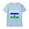 Emblema della Mappa della Bandiera del Lesotho - Maglietta Leggera con Taglio Classico - Ideale per Mostrare l'Orgoglio del Lesotho