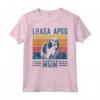 Cane Lhasa Apso Mamma - Vintage Maglietta per Amanti dei Cani - Regalo Ideale per Compleanno, Natale e Festa della Mamma
