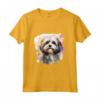 HapTigere Maglietta - Lhasa Apso Art Happy - Ideale per Proprietari di Lhasa Apso - Regalo per Compleanno