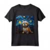 Notte stellata Lhasa Apso - Maglietta per Amanti del Lhasa Apso - Ideale per Compleanno o Regalo