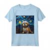 Notte stellata Lhasa Apso - Maglietta per Amanti del Lhasa Apso - Ideale per Compleanno o Regalo
