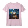 Notte stellata Lhasa Apso - Maglietta per Amanti del Lhasa Apso - Ideale per Compleanno o Regalo