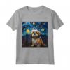 Notte stellata Lhasa Apso - Maglietta per Amanti del Lhasa Apso - Ideale per Compleanno o Regalo