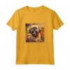 Lhasa Apso - Dipinto con Cane e Fiori da Giardino Maglietta - Regalo per Amanti dei Cani - Leggera e Taglio Classico
