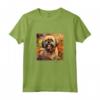 Lhasa Apso - Dipinto con Cane e Fiori da Giardino Maglietta - Regalo per Amanti dei Cani - Leggera e Taglio Classico