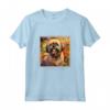 Lhasa Apso - Dipinto con Cane e Fiori da Giardino Maglietta - Regalo per Amanti dei Cani - Leggera e Taglio Classico