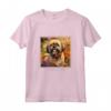 Lhasa Apso - Dipinto con Cane e Fiori da Giardino Maglietta - Regalo per Amanti dei Cani - Leggera e Taglio Classico