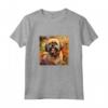 Lhasa Apso - Dipinto con Cane e Fiori da Giardino Maglietta - Regalo per Amanti dei Cani - Leggera e Taglio Classico