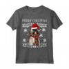 Buon Natale Lhasa Apso Ugly Christmas Maglietta - Regalo Divertente per Amanti dei Cani a Natale