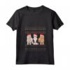 Lhasa Apso Natale Maglietta con Collo a V - Design Natalizio Unico per un Regalo Perfetto - Felice Natale con la Famiglia Lhasa Apso