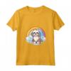 Simpatico Cucciolo di Cane Lhasa Apso Rainbow Cloud Kawaii Maglietta con Collo a V - Regalo per Amanti dei Cani Lhasa Apso