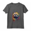 Donna - Simpatico Cane Lhasa Apso Dipinto Maglietta con Collo a V - Ideale per Amanti dei Cani Lhasa Apso e Proprietari - Acquerello Artistico