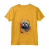 Donna - Simpatico Cane Lhasa Apso Dipinto Maglietta con Collo a V - Ideale per Amanti dei Cani Lhasa Apso e Proprietari - Acquerello Artistico