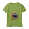 Donna - Simpatico Cane Lhasa Apso Dipinto Maglietta con Collo a V - Ideale per Amanti dei Cani Lhasa Apso e Proprietari - Acquerello Artistico