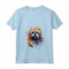 Donna - Simpatico Cane Lhasa Apso Dipinto Maglietta con Collo a V - Ideale per Amanti dei Cani Lhasa Apso e Proprietari - Acquerello Artistico