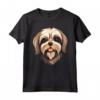 Carino Lhasa Apso Faccia Cartoon Puppy Dog Lover Maglietta - Ideale per Amanti dei Cane - Amore incondizionato per i Lhasa Apso