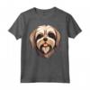 Carino Lhasa Apso Faccia Cartoon Puppy Dog Lover Maglietta - Ideale per Amanti dei Cane - Amore incondizionato per i Lhasa Apso