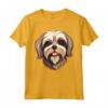 Carino Lhasa Apso Faccia Cartoon Puppy Dog Lover Maglietta - Ideale per Amanti dei Cane - Amore incondizionato per i Lhasa Apso