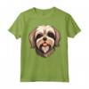 Carino Lhasa Apso Faccia Cartoon Puppy Dog Lover Maglietta - Ideale per Amanti dei Cane - Amore incondizionato per i Lhasa Apso