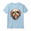 Carino Lhasa Apso Faccia Cartoon Puppy Dog Lover Maglietta - Ideale per Amanti dei Cane - Amore incondizionato per i Lhasa Apso