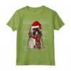 Ugly Christmas Xmas Lhasa Apso Natale Maglietta - Regalo Divertente per Proprietari di Cani - Santa Claus Hat Design