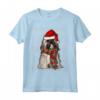 Ugly Christmas Xmas Lhasa Apso Natale Maglietta - Regalo Divertente per Proprietari di Cani - Santa Claus Hat Design
