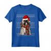 Ugly Christmas Xmas Lhasa Apso Natale Maglietta - Regalo Divertente per Proprietari di Cani - Santa Claus Hat Design