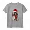 Ugly Christmas Xmas Lhasa Apso Natale Maglietta - Regalo Divertente per Proprietari di Cani - Santa Claus Hat Design