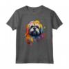 Simpatico Cane Lhasa Apso Dipinto Maglietta - Design Lhasa Apso Colorato - Ideale per Amanti dei Cani Lhasa Apso