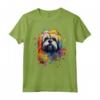 Simpatico Cane Lhasa Apso Dipinto Maglietta - Design Lhasa Apso Colorato - Ideale per Amanti dei Cani Lhasa Apso