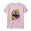 Simpatico Cane Lhasa Apso Dipinto Maglietta - Design Lhasa Apso Colorato - Ideale per Amanti dei Cani Lhasa Apso
