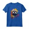 Simpatico Cane Lhasa Apso Dipinto Maglietta - Design Lhasa Apso Colorato - Ideale per Amanti dei Cani Lhasa Apso