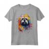 Simpatico Cane Lhasa Apso Dipinto Maglietta - Design Lhasa Apso Colorato - Ideale per Amanti dei Cani Lhasa Apso